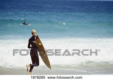 Surfers At The Beach View Large Photo Image Stock Photography - Surfers At The Beach. Fotosearch