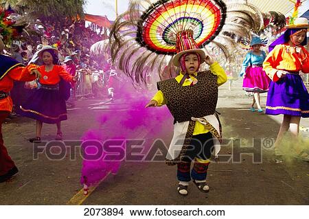 Suri Sicuri Dancers Wearing Elaborate Feather Headdress In The Procession Of The Carnaval De Oruro, Oruro, Bolivia View Large Photo Image Picture - Suri Sicuri Dancers Wearing Elaborate Feather Headdress In The Procession Of The Carnaval De Oruro, Oruro, Bolivia. Fotosearch