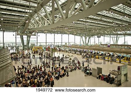 Suvarnabhumi Airport; Bangkok Thailand View Large Photo Image Stock Image - Suvarnabhumi Airport; Bangkok Thailand. Fotosearch
