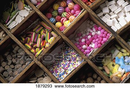 Sweets On Shelves At Witches Market, Close Up View Large Photo Image Stock Image - Sweets On Shelves At Witches Market, Close Up. Fotosearch