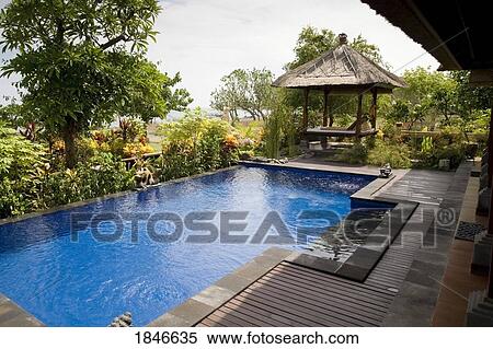 Stock Photography - Swimming Pool In Holiday Resort; Bali, Indonesia. Fotosearch