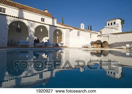 Swimming Pool Of La Trasiera; Cazalla De La Sierra, Andalucia, Spain, Europe View Large Photo Image Stock Photo - Swimming Pool Of La Trasiera; Cazalla De La Sierra, Andalucia, Spain, Europe. Fotosearch