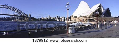 Stock Image - Sydney Harbor Bridge And Opera House. Fotosearch