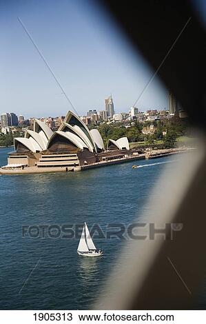 Stock Image - Sydney Opera House Through Fence, Sydney, Australia. Fotosearch