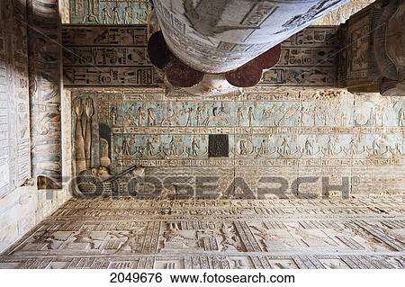 Symbolic Chart Of The Heavens Painted On The Ceiling Of The Outer Hypostyle Hall In The Temple Of Hathor, Dendera, Qina, Egypt View Large Photo Image Stock Photograph - Symbolic Chart Of The Heavens Painted On The Ceiling Of The Outer Hypostyle Hall In The Temple Of Hathor, Dendera, Qina, Egypt. Fotosearch