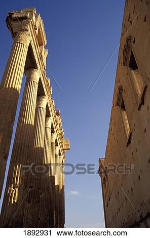 Stock Image - Syria, Temple Of Bel; Palmyra, Columns Of The Cella. Fotosearch