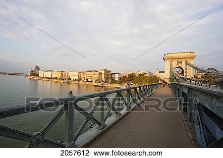 Szechenyi Chain Bridge, Budapest, Hungary View Large Photo Image Stock Image - Szechenyi Chain Bridge, Budapest, Hungary. Fotosearch