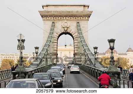 Szechenyi Chain Bridge, Budapest, Hungary View Large Photo Image Stock Photo - Szechenyi Chain Bridge, Budapest, Hungary. Fotosearch