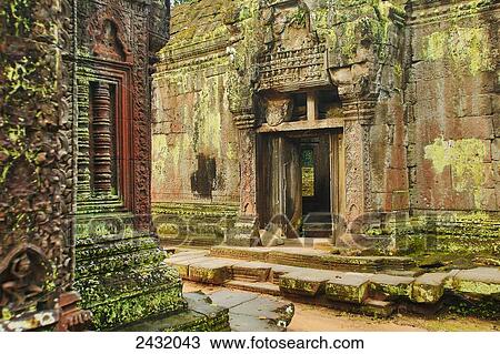 Stock Image - Ta Prohm Temple; Siem Reap, Cambodia. Fotosearch