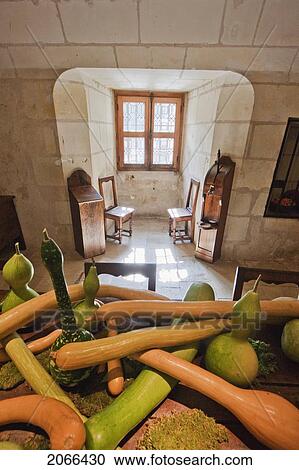Table In The Staff Dining Room In The Chateau De Chenonceau, Chenonceau, Indre-Et-Loire, France View Large Photo Image Stock Image - Table In The Staff Dining Room In The Chateau De Chenonceau, Chenonceau, Indre-Et-Loire, France. Fotosearch