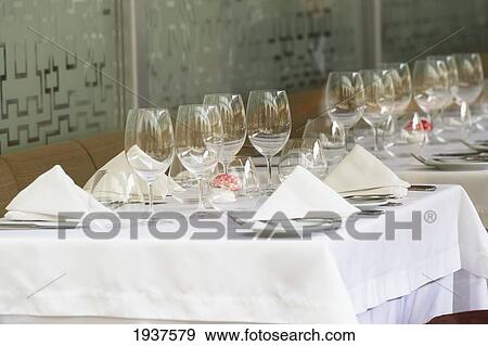 Stock Photo - Table Setting In Restaurant In Museo De Arte Precolombino; Cusco Peru. Fotosearch