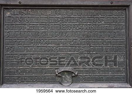 Tablet With Inscription On St. Kilian's Chapel, Wertheim Am Main, Baden-Wurttemberg, Germany View Large Photo Image Picture - Tablet With Inscription On St. Kilian's Chapel, Wertheim Am Main, Baden-Wurttemberg, Germany. Fotosearch