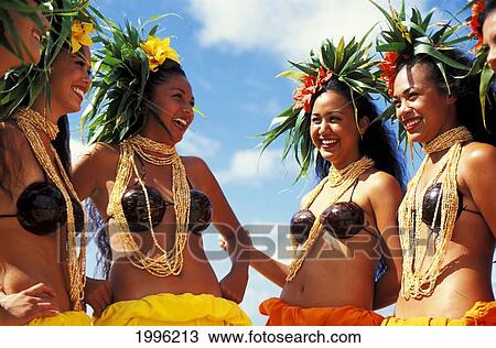 Tahitian Performers In Conversation At Beach View Large Photo Image Stock Image - Tahitian Performers In Conversation At Beach. Fotosearch