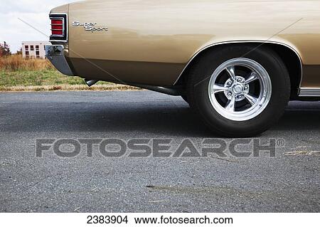 Picture - Tail light and rear of car; Langley, British Columbia, Canada. Fotosearch