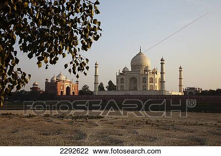 Stock Image - Taj Mahal Agra Rajasthan India. Fotosearch