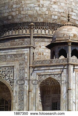 Stock Image - Taj Mahal Architectural Detail. Fotosearch