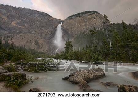 Takakkaw Falls In An Evening Thunderstorm, Yoho National Park, British Columbia View Large Photo Image Stock Image - Takakkaw Falls In An Evening Thunderstorm, Yoho National Park, British Columbia. Fotosearch