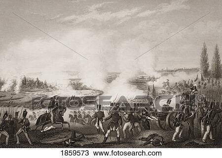 Stock Image - Talavera, 27-28 July, 1809. Engraved By D. Pound After G. W. Terry. From England's Battles By Sea And Land By Lieut Col Williams, The London Printing And Publishing Company Circa 1890S. Fotosearch