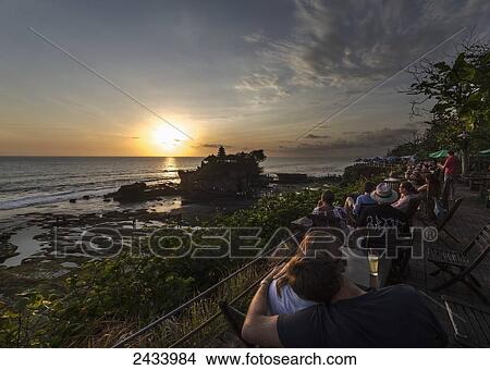 Picture - Tanah Lot Temple at sunset, Bali, Indonesia. Fotosearch