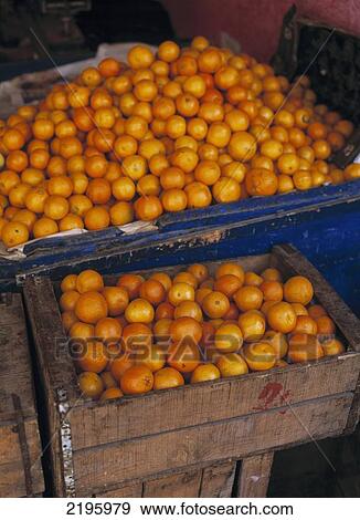 Stock Photo - Tangerines For Sale In Fruit Shop In Essaouira, Morocco.. Fotosearch