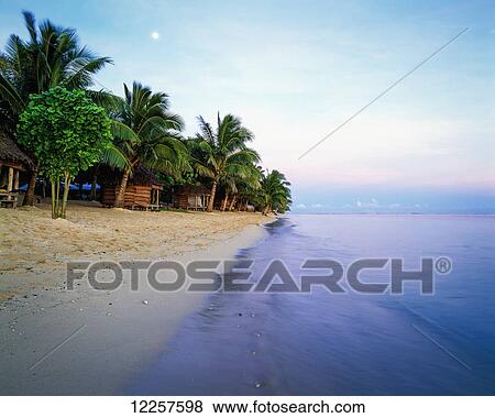 Tanu's Beach fales; Savaii Island, Samoa View Large Photo Image Stock Photo - Tanu's Beach fales; Savaii Island, Samoa. Fotosearch