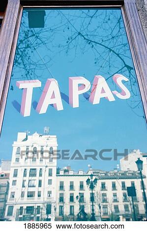 Stock Photography - Tapas Bar On Plaza Santa Ana. Fotosearch