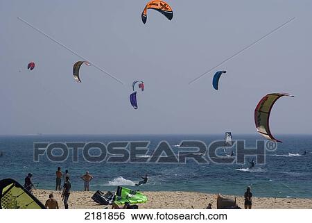 Stock Photograph - Tarifa Beach, Costa De La Luz, Andalucia, Spain. Fotosearch