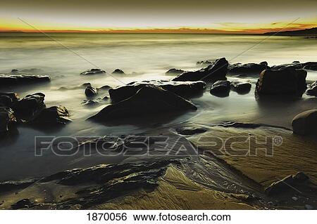 Stock Photograph - Tarifa, Costa De La Luz, Cadiz, Spain; The Bunker Beach. Fotosearch