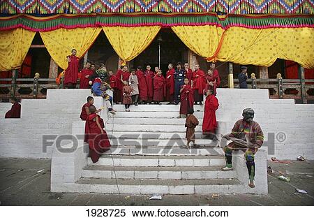 Stock Photography - Tashi Chhodzong In Thimpu Festival. Fotosearch