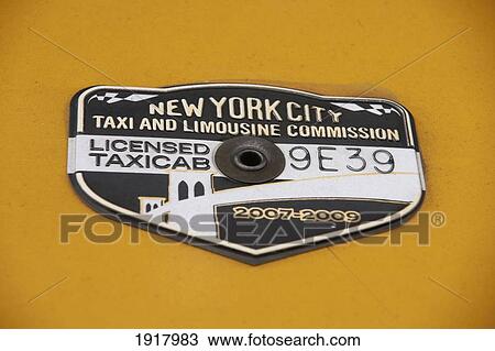 Taxi License Badge In Manhattan View Large Photo Image Stock Image - Taxi License Badge In Manhattan. Fotosearch