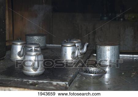Teapots In A Restaurant In Zarkharid, Vardak Province, Afghanistan View Large Photo Image Stock Photo - Teapots In A Restaurant In Zarkharid, Vardak Province, Afghanistan. Fotosearch