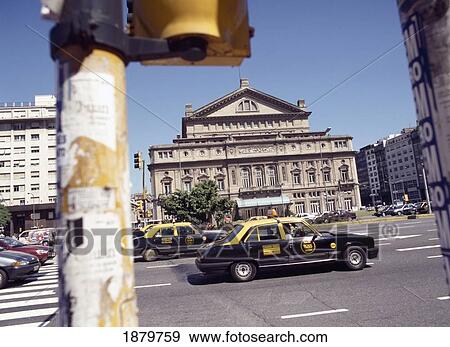 Stock Photo - Teatro Colon And Street Scene. Fotosearch
