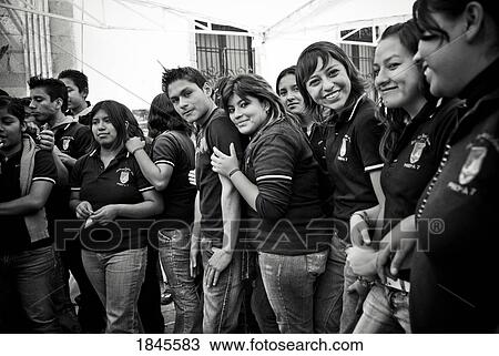Teenage Girls And Boys In School Uniforms Standing Side By Side; Mexico View Large Photo Image Stock Image - Teenage Girls And Boys In School Uniforms Standing Side By Side; Mexico. Fotosearch