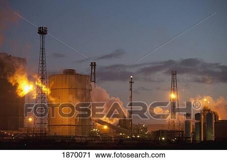 Teesside, England; A Refinery View Large Photo Image Stock Image - Teesside, England; A Refinery. Fotosearch