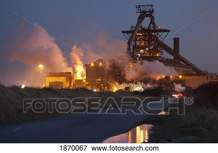 Teesside, England; A Refinery View Large Photo Image Stock Photo - Teesside, England; A Refinery. Fotosearch