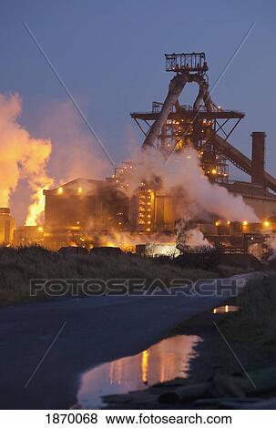 Teesside, England; A Refinery View Large Photo Image Stock Photo - Teesside, England; A Refinery. Fotosearch