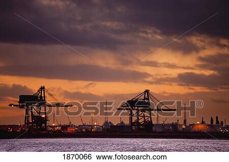 Stock Photograph - Teesside, England; A Refinery. Fotosearch