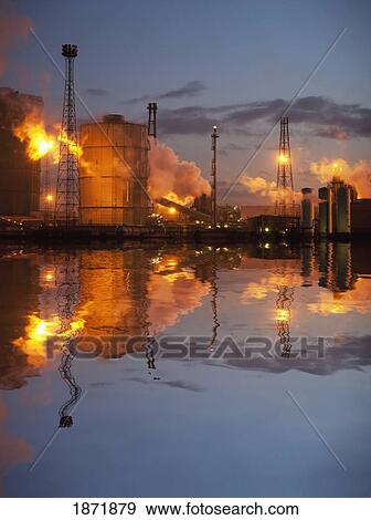 Stock Photo - Teesside, England; A Steel Company. Fotosearch