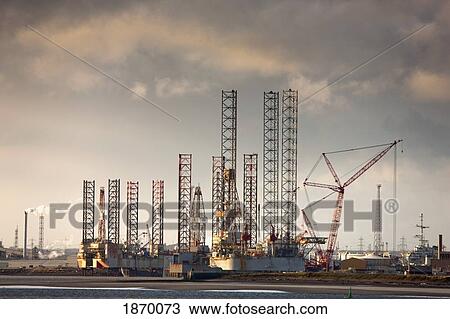 Teesside, England; Construction Site View Large Photo Image Stock Image - Teesside, England; Construction Site. Fotosearch