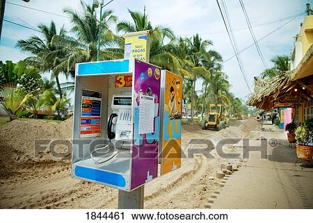 Telephone Box And Road Under Construction; Mexico View Large Photo Image Stock Image - Telephone Box And Road Under Construction; Mexico. Fotosearch