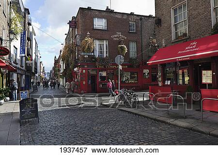 Temple Bar; Dublin County Dubin Ireland View Large Photo Image Stock Photo - Temple Bar; Dublin County Dubin Ireland. Fotosearch