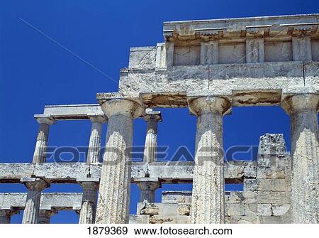 Stock Photo - Temple Of Aphaia. Fotosearch