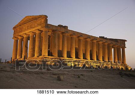 Temple Of Concordia In The Valley Of The Temples; Agrigento, Sicily, Italy View Large Photo Image Stock Image - Temple Of Concordia In The Valley Of The Temples; Agrigento, Sicily, Italy. Fotosearch