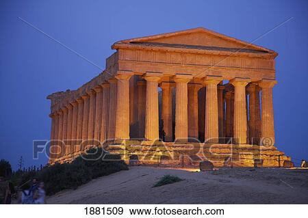 Temple Of Concordia In The Valley Of The Temples; Agrigento, Sicily, Italy View Large Photo Image Stock Photo - Temple Of Concordia In The Valley Of The Temples; Agrigento, Sicily, Italy. Fotosearch