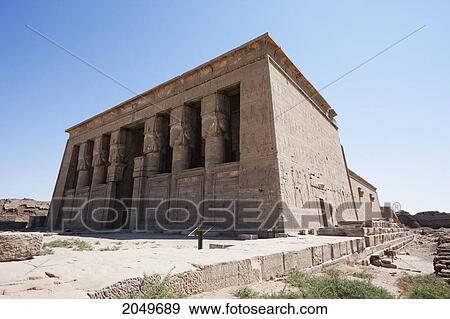 Stock Photo - Temple Of Hathor, Dendera, Qina, Egypt. Fotosearch