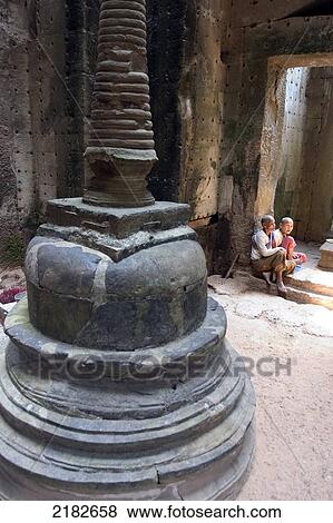 Stock Photo - Temple Of Preah Khan Angkor Complex Cambodia. Fotosearch