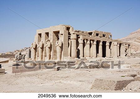 Temple Of Ramses Ii At The Ramesseum, Western Thebes, Qina, Egypt View Large Photo Image Stock Photograph - Temple Of Ramses Ii At The Ramesseum, Western Thebes, Qina, Egypt. Fotosearch
