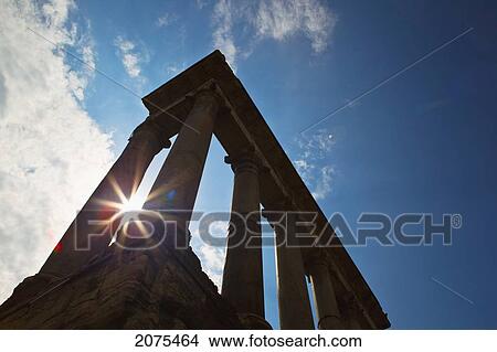 Temple Of Saturn Roman Forum; Rome Italy View Large Photo Image Picture - Temple Of Saturn Roman Forum; Rome Italy. Fotosearch