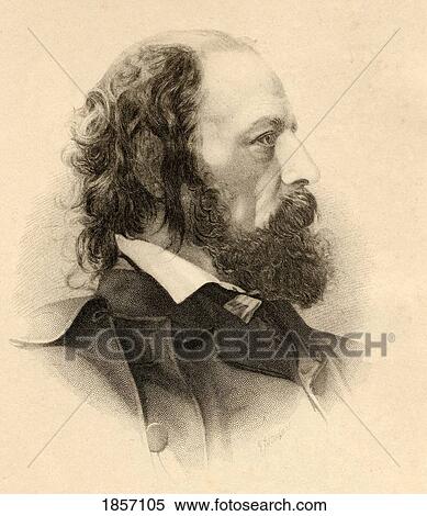 Tennyson (Of Aldworth And Freshwater) Alfred Tennyson, 1St Baron, Byname Alfred, Lord Tennyson 1809-1892, English Poet Laureat. Engraved By G. J. Stodart From A Photograph By J. Mayall. View Large Photo Image Stock Photography - Tennyson (Of Aldworth And Freshwater) Alfred Tennyson, 1St Baron, Byname Alfred, Lord Tennyson 1809-1892, English Poet Laureat. Engraved By G. J. Stodart From A Photograph By J. Mayall.. Fotosearch