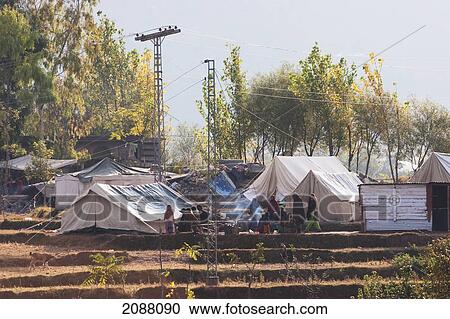 Tents Set Up After The 8 October 2005 Earthquake, Chakothi, Azad Kashmir, Pakistan View Large Photo Image Stock Image - Tents Set Up After The 8 October 2005 Earthquake, Chakothi, Azad Kashmir, Pakistan. Fotosearch